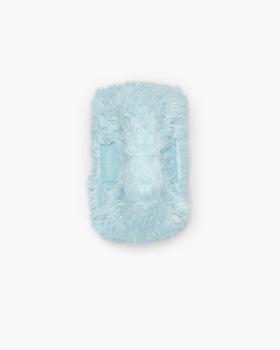 Marc Jacobs The Faux Fur Mini Sack Bag The Sack Bag Kadın Mavi | 816-GXRUHQ